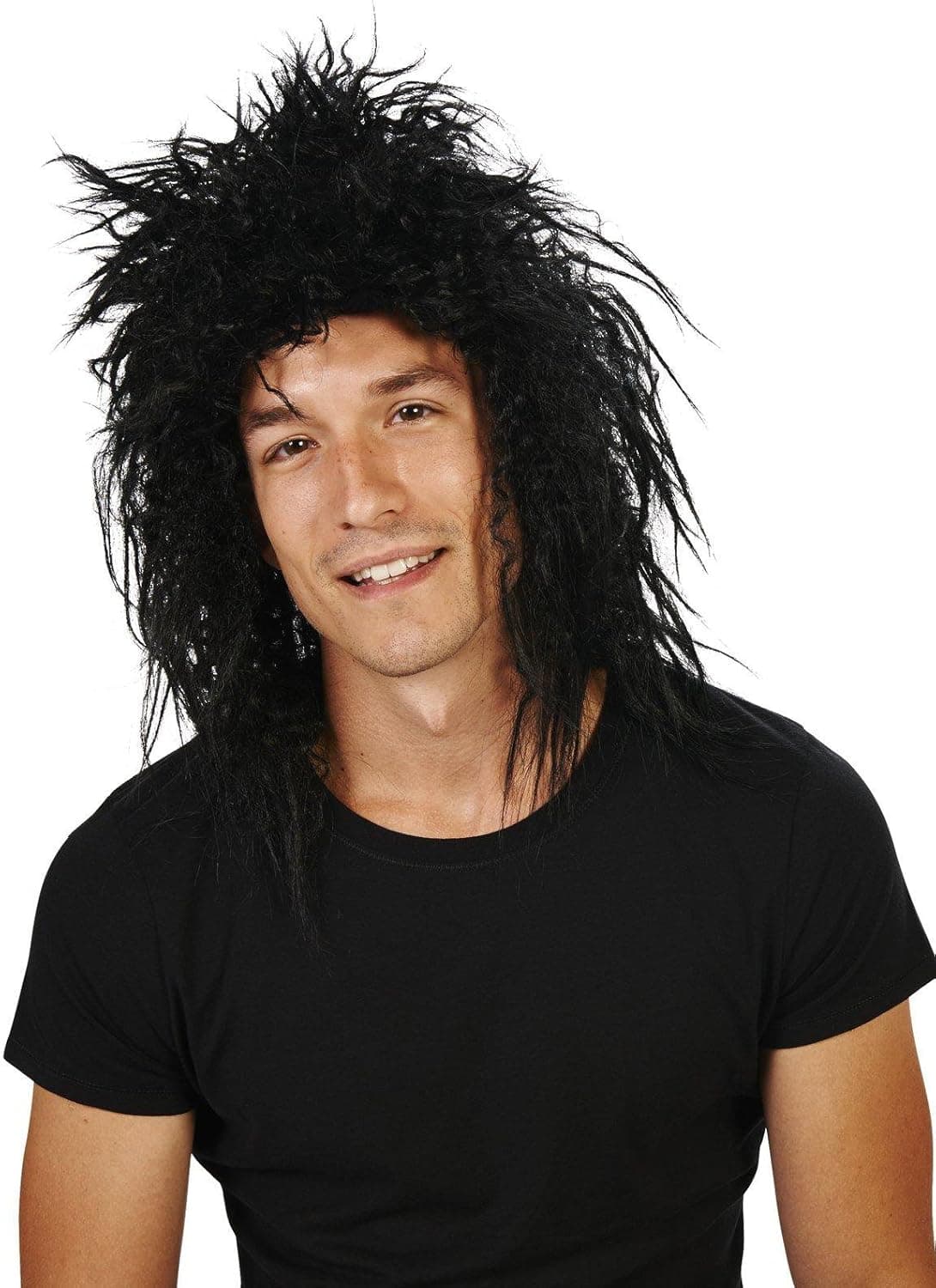 Dream Weavers Costumers Black 80's Rocker Adult Wig