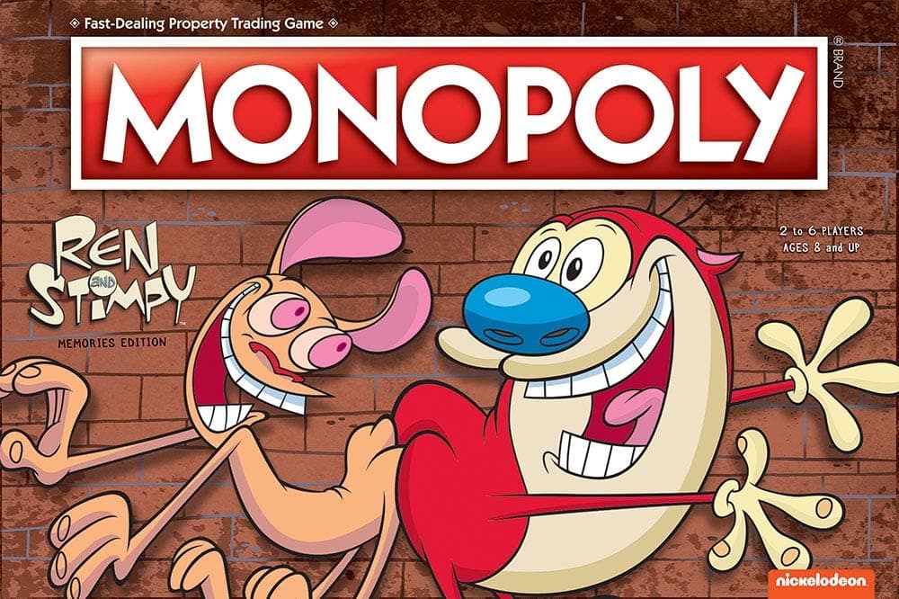 USAOPOLY Monopoly Ren & Stimpy Board Game | Based on The Nickelodeon Series Ren & Stimpy | Officially Licensed Ren & Stimpy Merchandise | Themed Classic Monopoly Game
