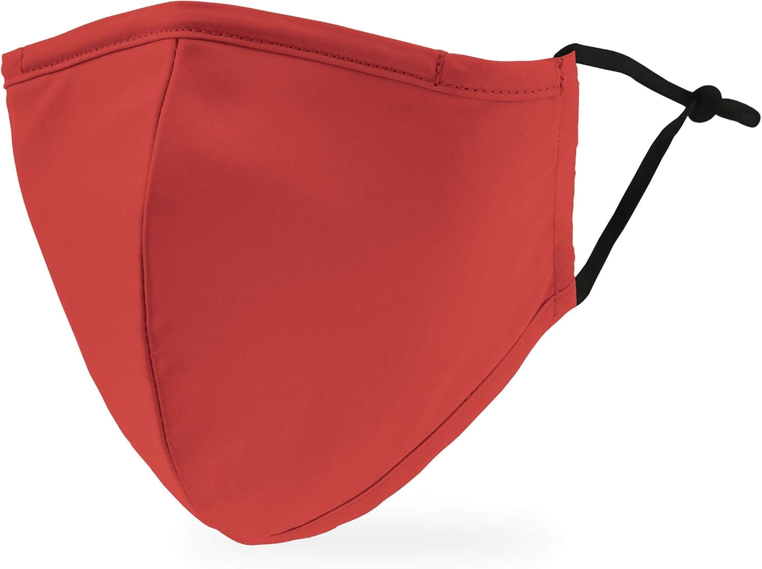 WEDDINGSTAR 3-Ply Adult Washable Cloth Face Mask Reusable and Adjustable with Filter Pocket - Hot Coral