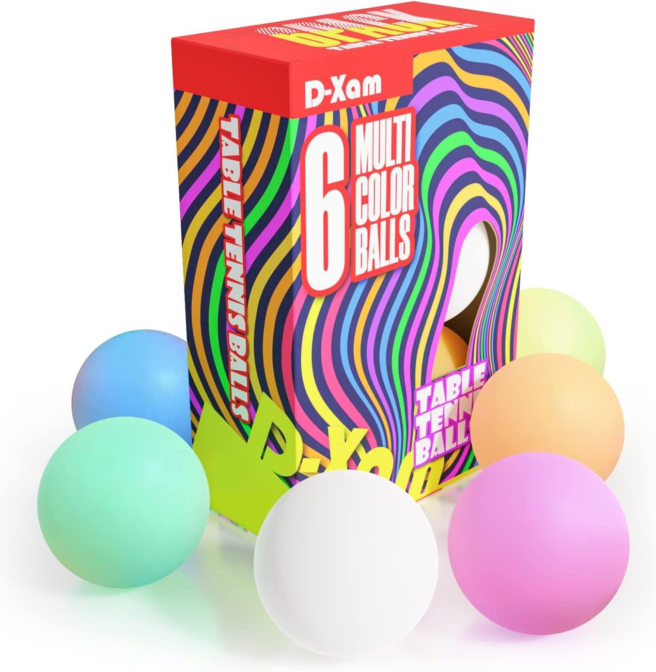 6 Pack Ping Pong Balls High Bounce 1 Star ABS Table Tennis Ball (Size 40+) Ideal for Beginner Craft Party School Activities Family Games Pets Cat Dog