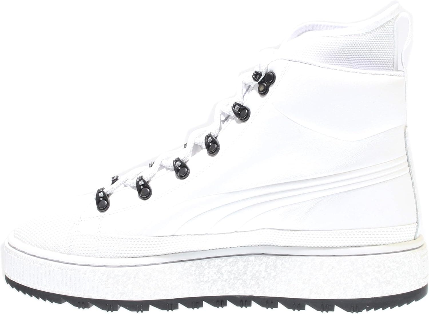 Puma Mens Ren Leather Hight Top Lace Up Fashion Sneakers, Puma White, Size 11.0