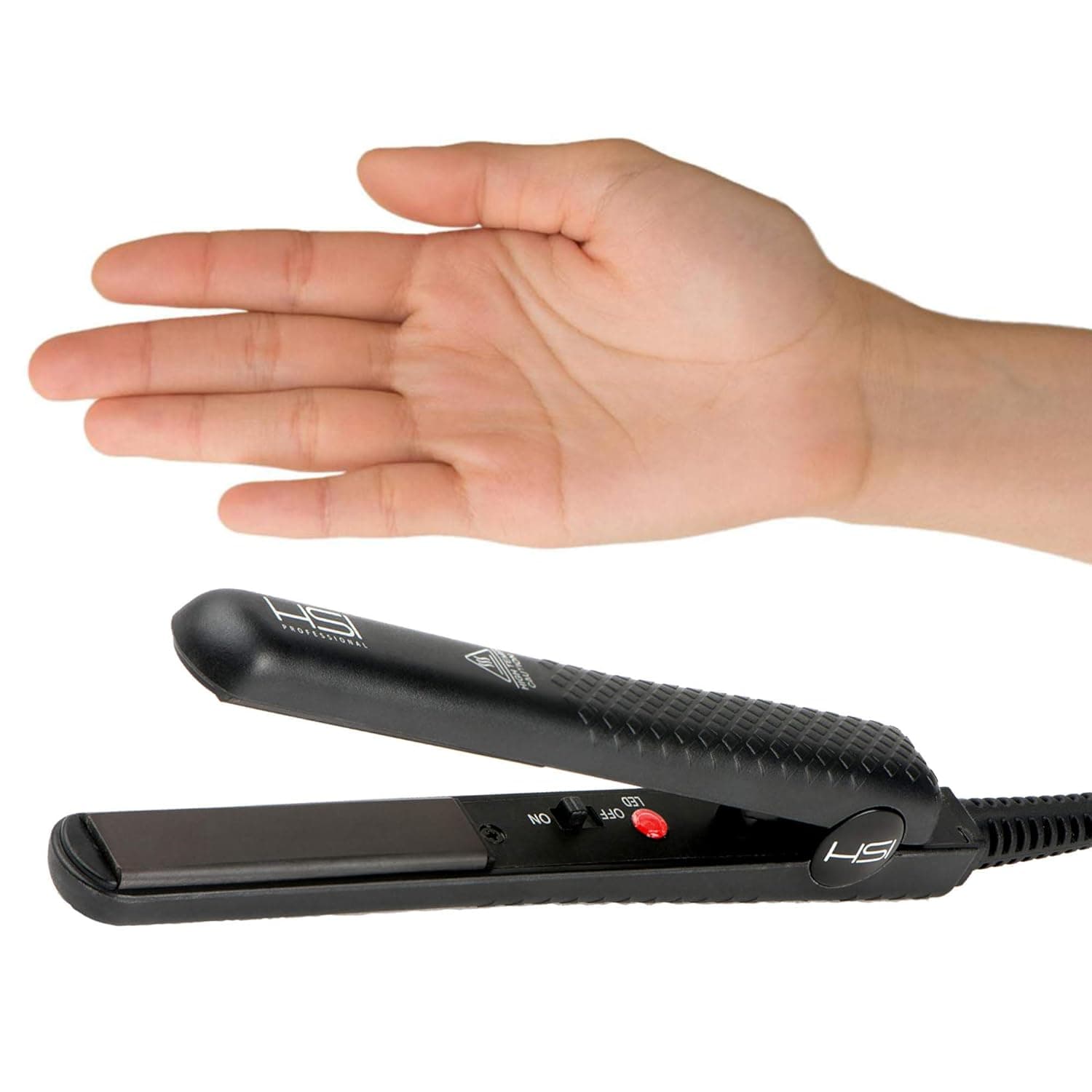 HSI Professional Glider Mini 0.5" Flat Iron - Small, Lightweight & Portable Travel Size Straightening Iron - Quick & Easy Hair Design & Enhancement for Men & Women
