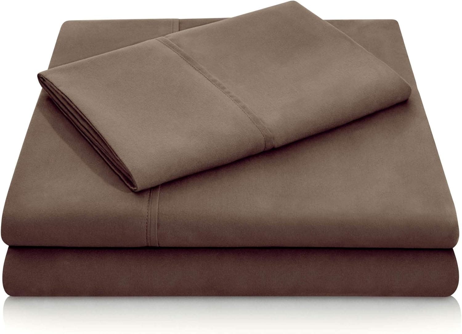 MALOUF Double Brushed Microfiber Super Soft Luxury Bed Sheet Set - Wrinkle Resistant - Queen Size - Chocolate