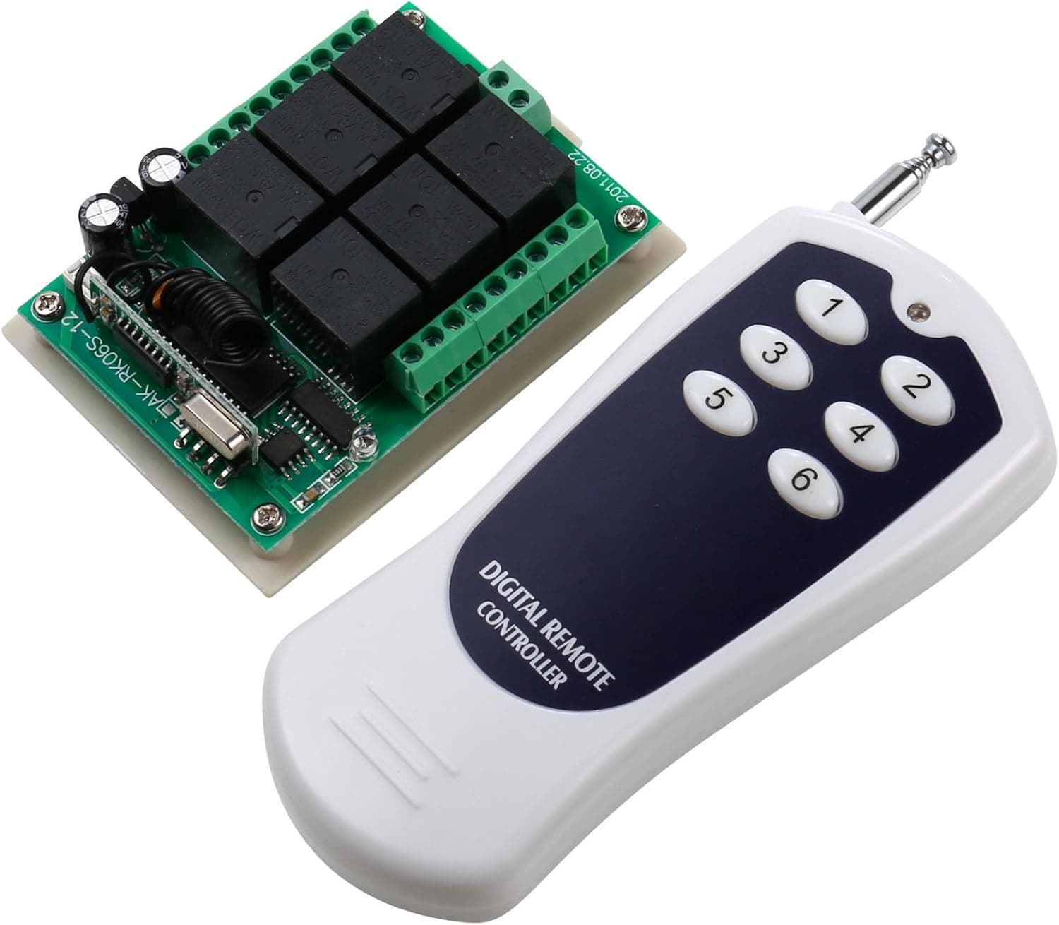 UHPPOTE 433mhz 12VDC 6 Channel Wireless Remote Control Switch Transmitter and Receiver