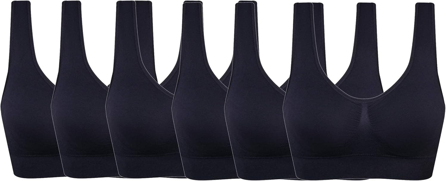 ohlyah Women's Sports Bra Seamless Comfort Yoga Bras with Removable Pads