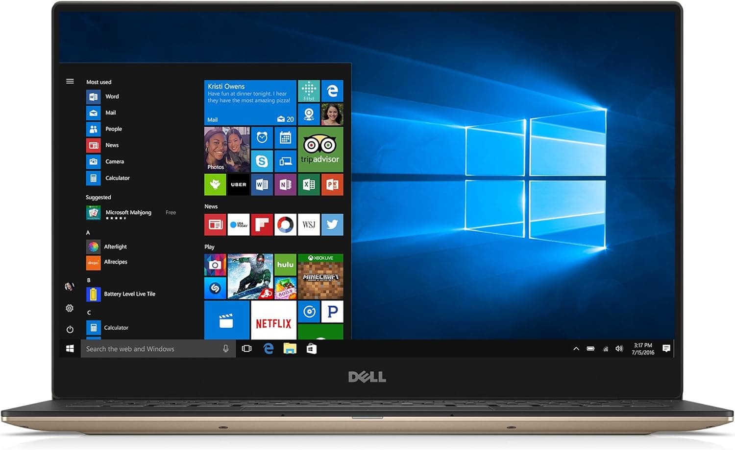 Dell XPS Thin & Light Laptop - 13.3" Full HD Touch, Intel Core i5-7200U, 8GB RAM, 128GB SSD, Rose Gold, Infinity Edge, Windows 10 Home - XPS9360-5772GLD-PUS