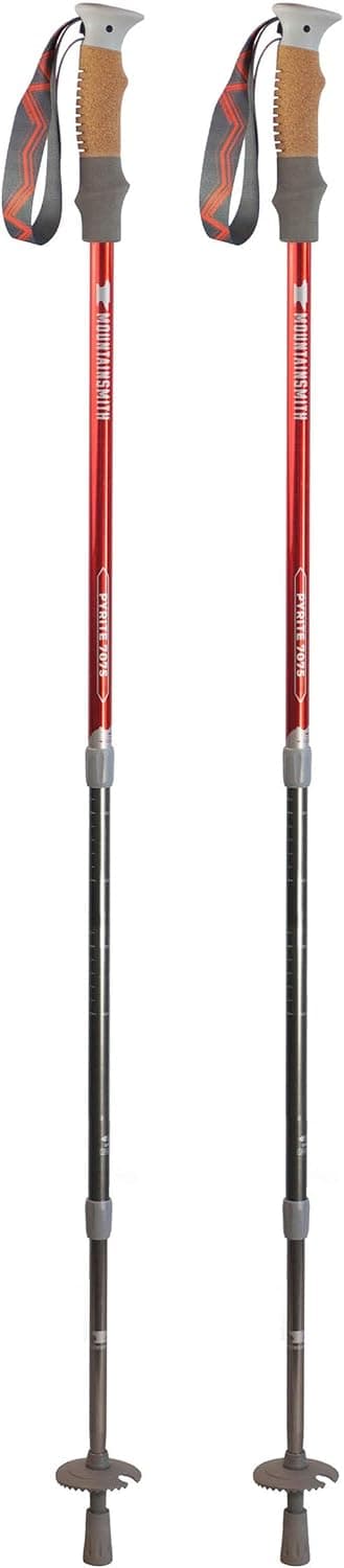 Mountainsmith Pyrite 7075 Trekking Poles, Lava Red, Pair