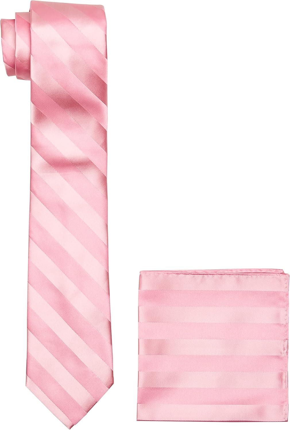 Stacy Adams Men's Solid Woven Formal Stripe Tie Set