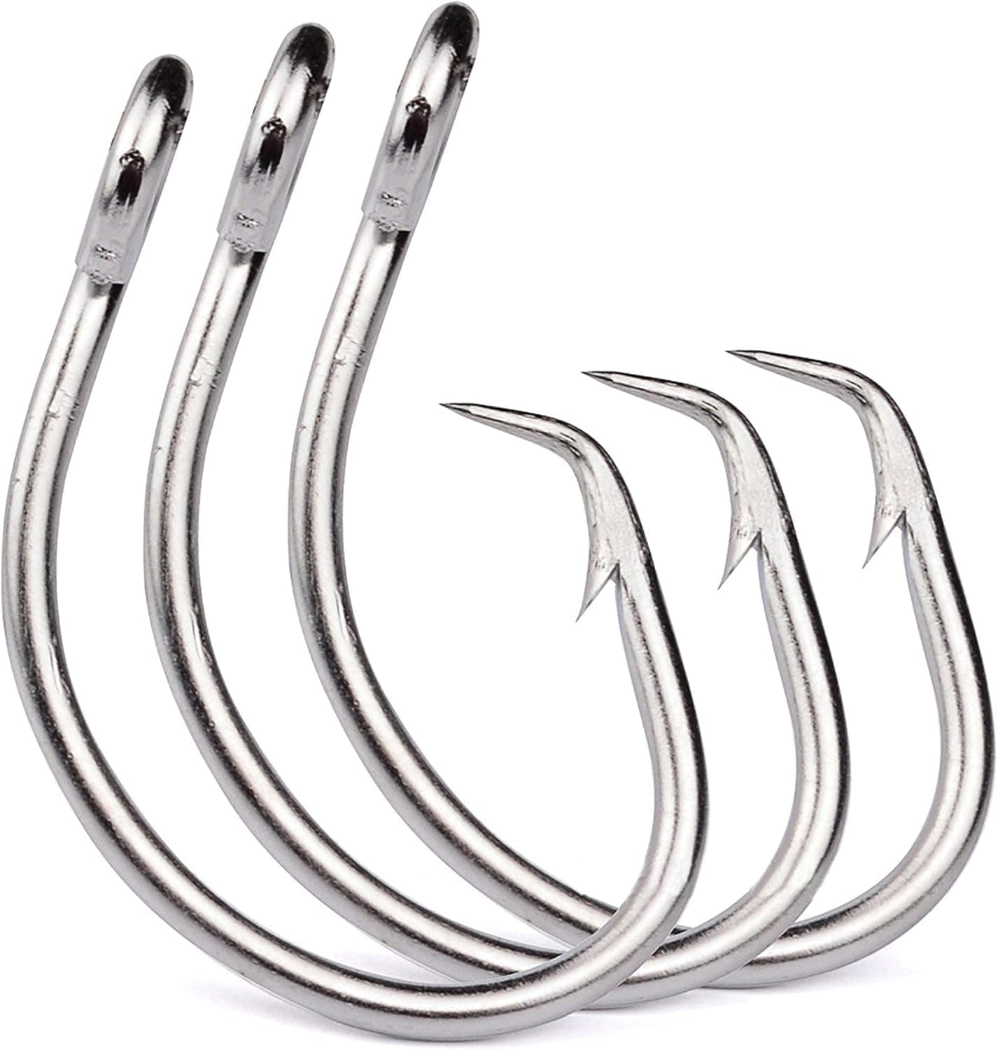 Circle Hook for Saltwater Freshwater Bass Tuna, 10-Pack Perfect in-line Big Game Fishing Hook (14/0)
