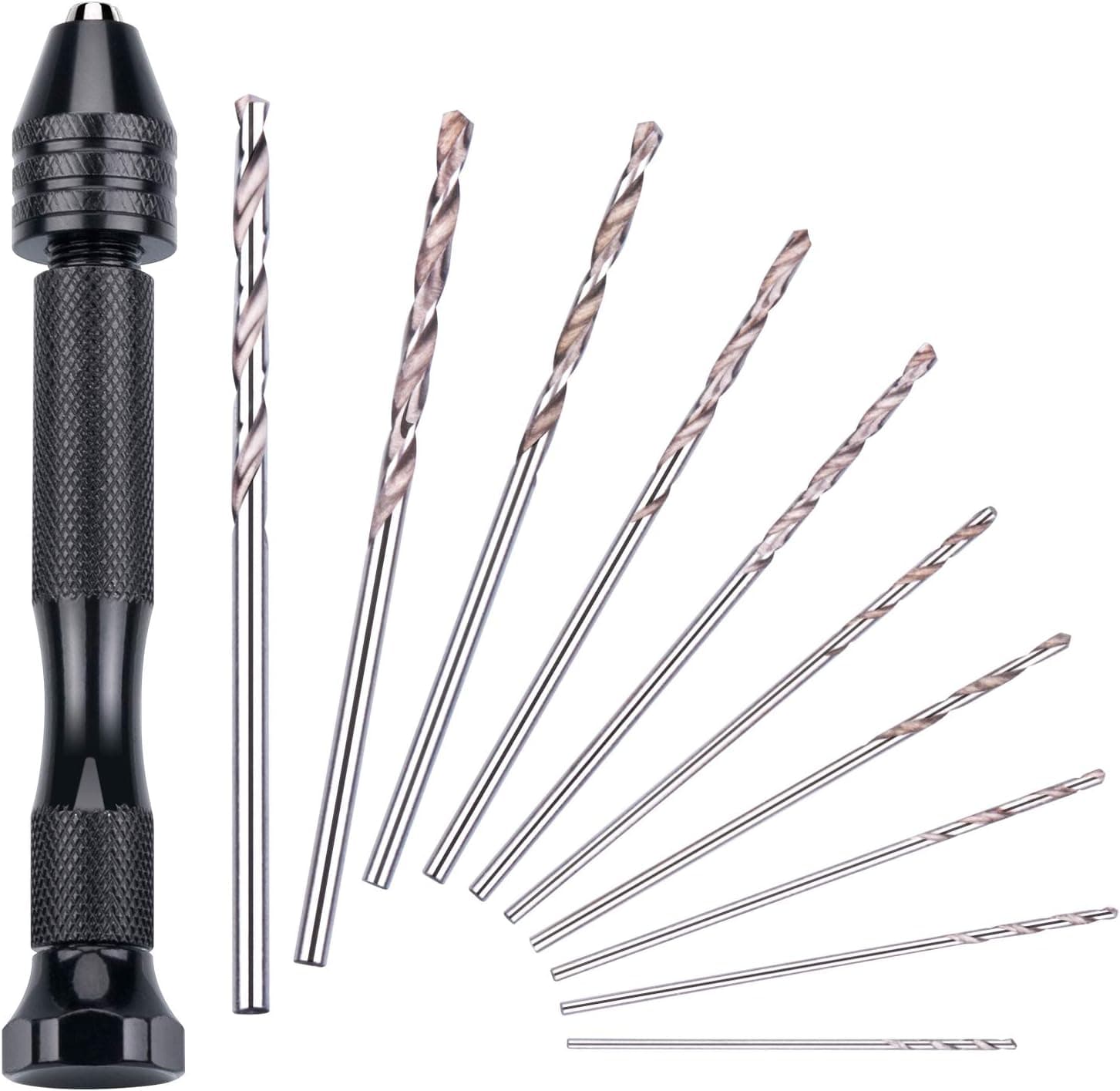 31 Pieces Small Pin Vise Hand Drill with Twist Mini Bits for Model and Hobby