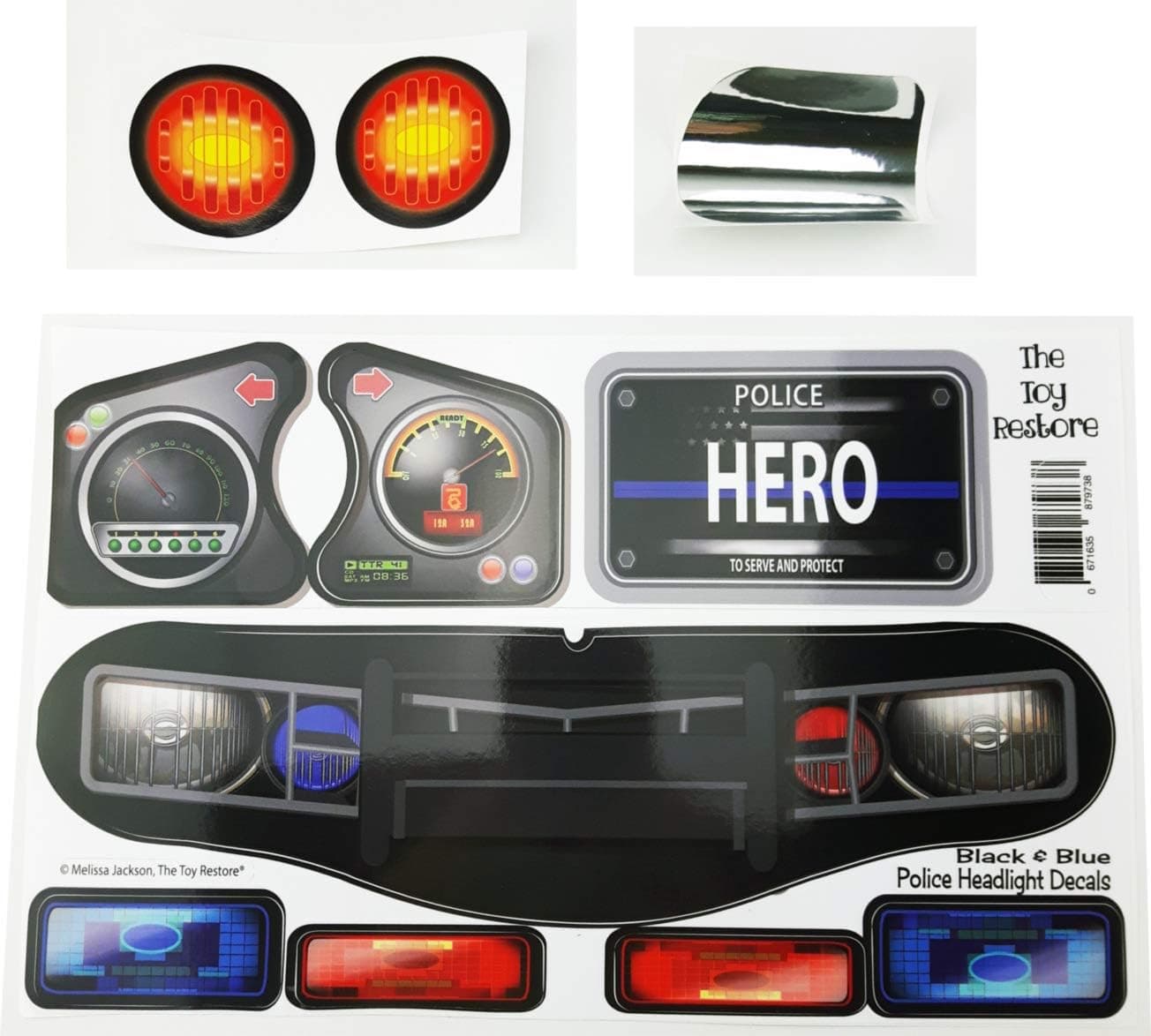 Replacement Decals Stickers Fits Little Tikes Cozy Coupe II Car Toy Black Badge
