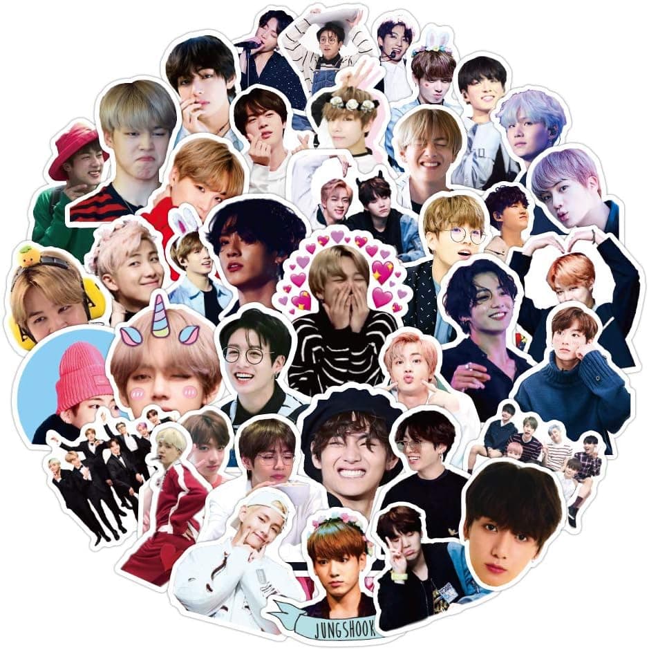 50Pc Pop Singer Vinyl Stickers Decals for Laptop Water Bottle Bike Skateboard Luggage Computer Hydro Flask Toy Snowboard. Gifts for Kids Girls Teens
