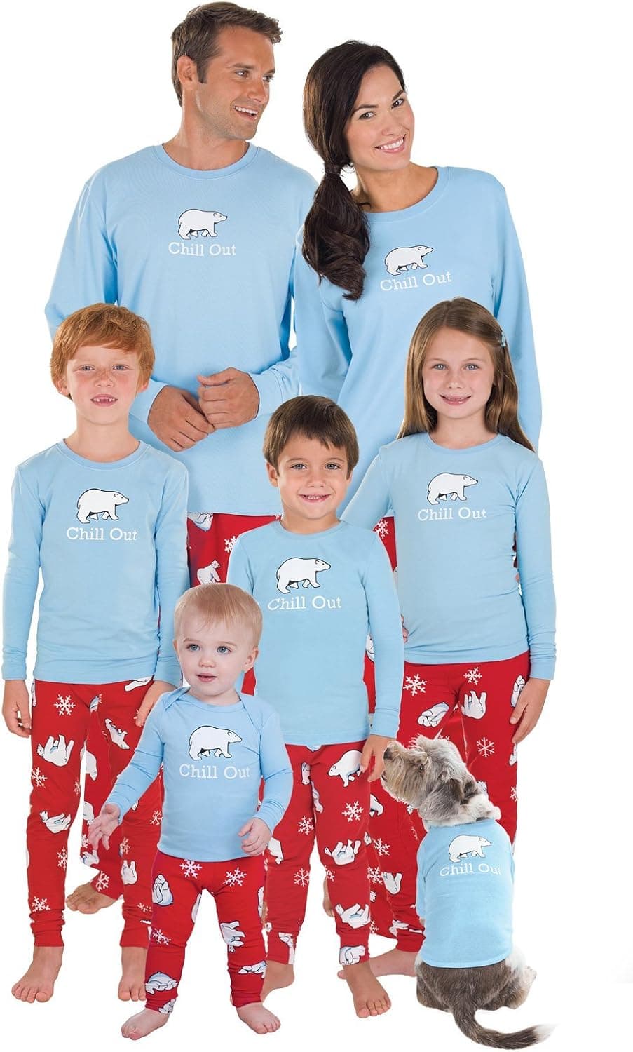 PajamaGram Chill Out Family Pajamas - Christmas Pajamas, Blue, Women's, XL, 16