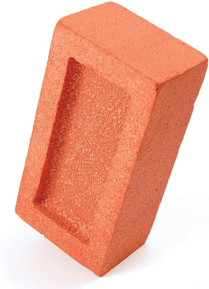 Bristol Novelty GJ386 Fake Brick Practical Joke Set, Unisex-Adult, Orange, One Size