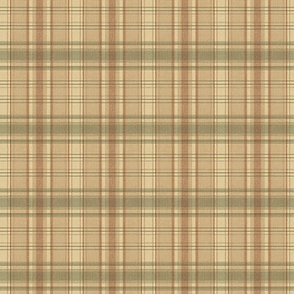 Beacon House CTR13045 Delaney Sunny Plaid Wallpaper, Green