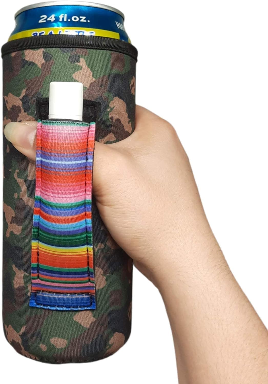 Lit Handlers Neoprene Water Bottle Sleeve - 16-24 oz Insulated Water Bottle Holder for Walking, Running, & Cycling - Soda Can Cooler & Beer Sleeve - Water Resistant Insulated Coozies & Drink Covers