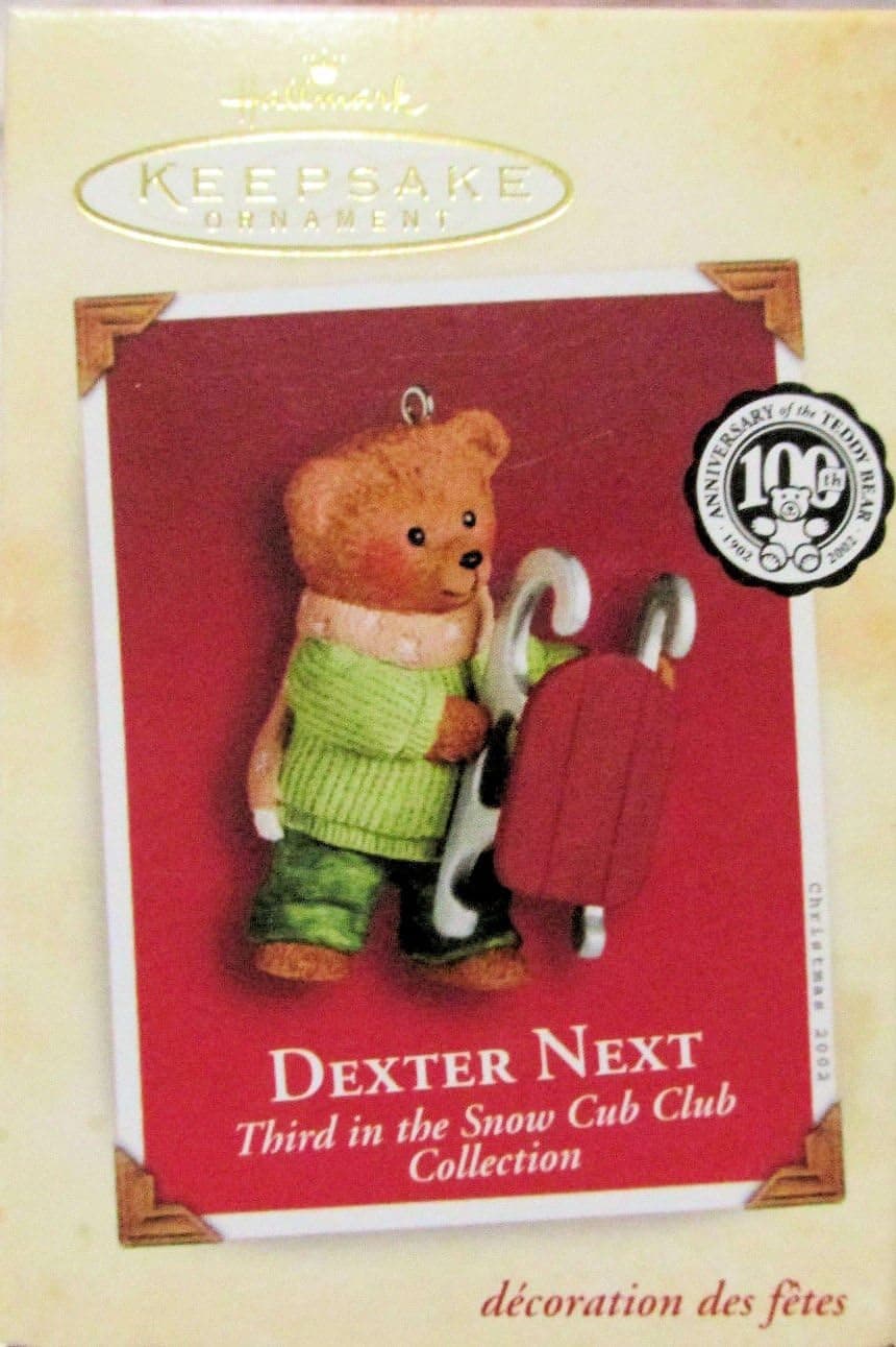 Hallmark Keepsake Ornament Dexter Next 3rd in Snow Cub Club Series 2002