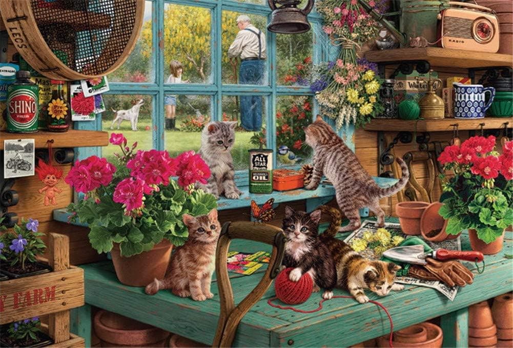 Mini Jigsaw Puzzles 1000 Pieces for Adults Children's Kids Oil Painting Architectural Landscape Puzzle Toy Game, Jigsaw Puzzle, DIY Collectibles Modern Home Decoration-14.96x10.24-cat