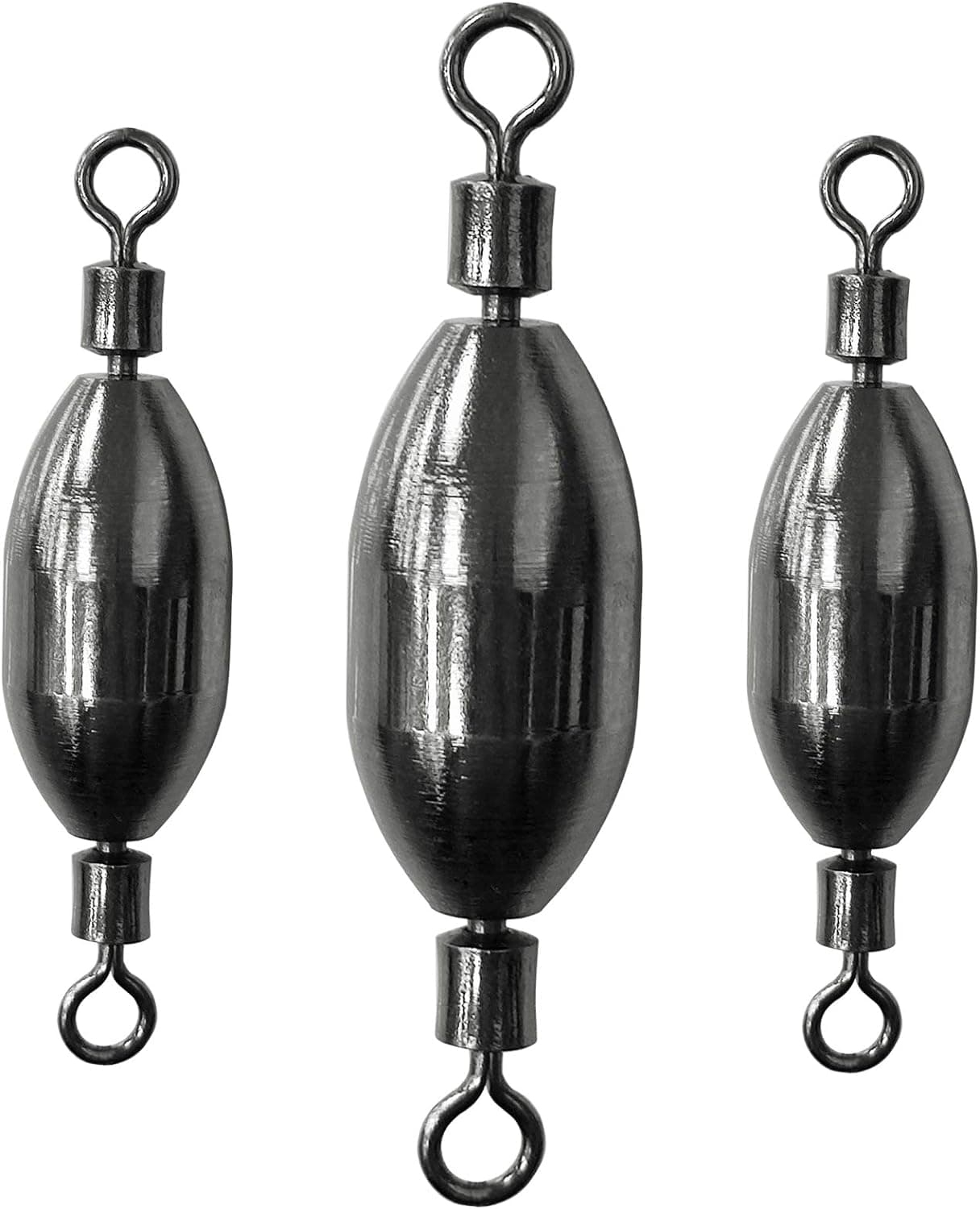 AMYSPORTS Saltwater Fishing Weights Swivel Bullet Sinkers Fishing Weight Brass Fishing Weights Freshwater Bass Sinker Weight with Swivel Rolling