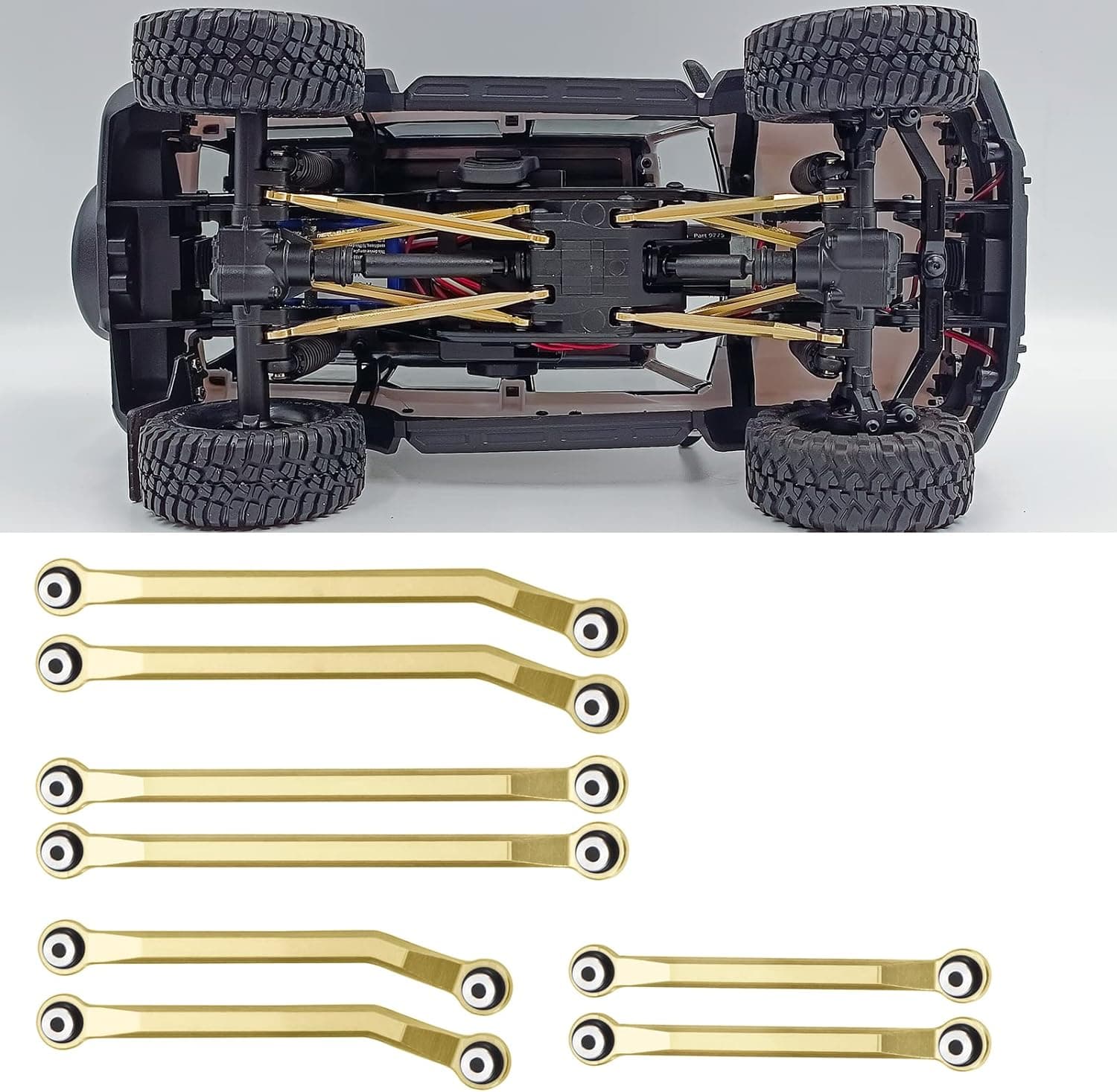 Benedict Harry Metal Steering Links Rod Set for 1/18 RC Crawler Car TRX4M TRX4-M Upgrade Parts