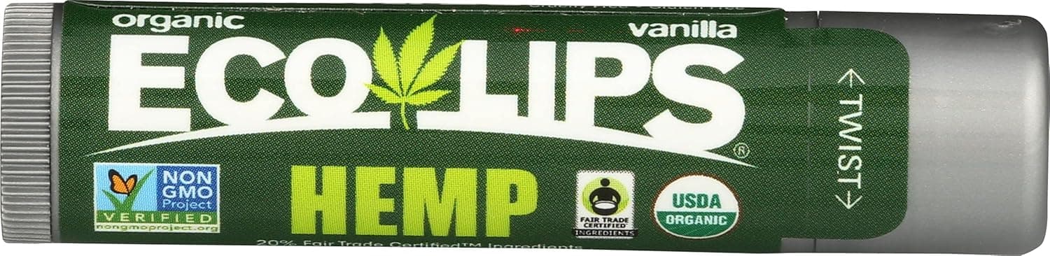 ECO LIPS Organic Hemp Lip Balm, 0.15 OZ