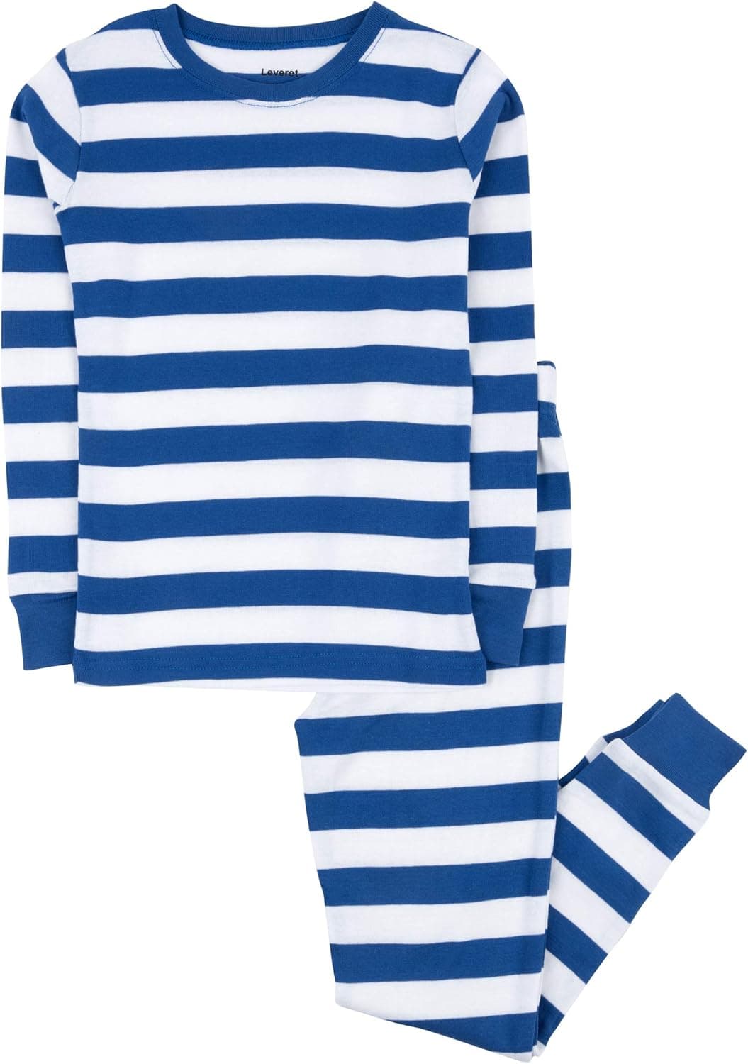Leveret Striped Kids & Toddler Boys Pajamas 2 Piece Pjs Set 100% Cotton Sleepwear (Toddler-14 Years)