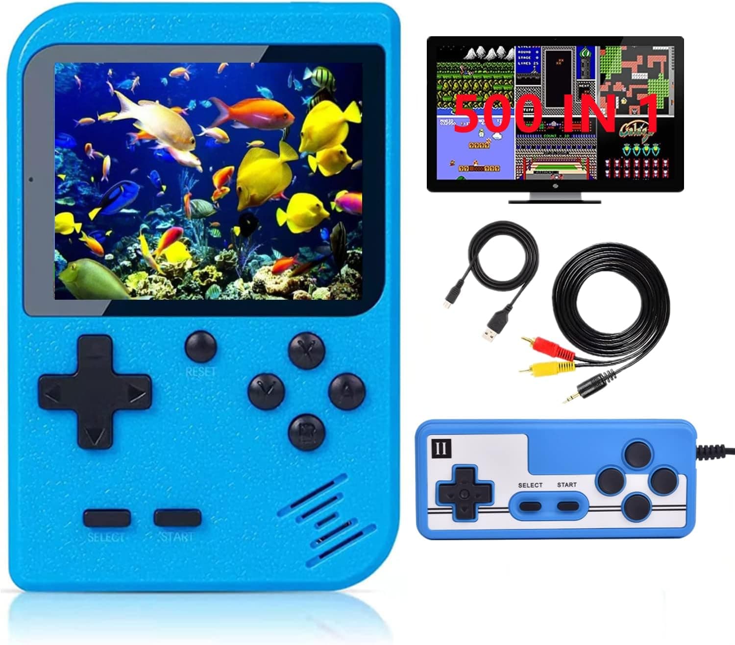 Handheld Game Console Clearance, 3.0-Inch Screen Retro Portable Video Game Console with 500 Classical FC Games,Support for Connecting TV & Two Players,Retro Toys Gift for Adults Kids