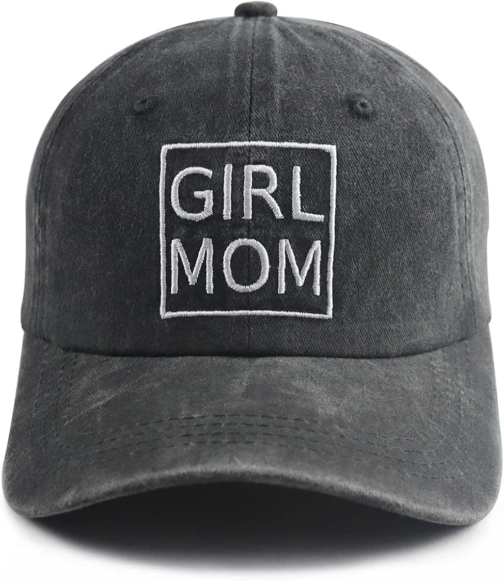 Nxizivmk Girl Mom Hat for Women, Funny Adjustable Cotton Embroidered Mama Baseball Cap