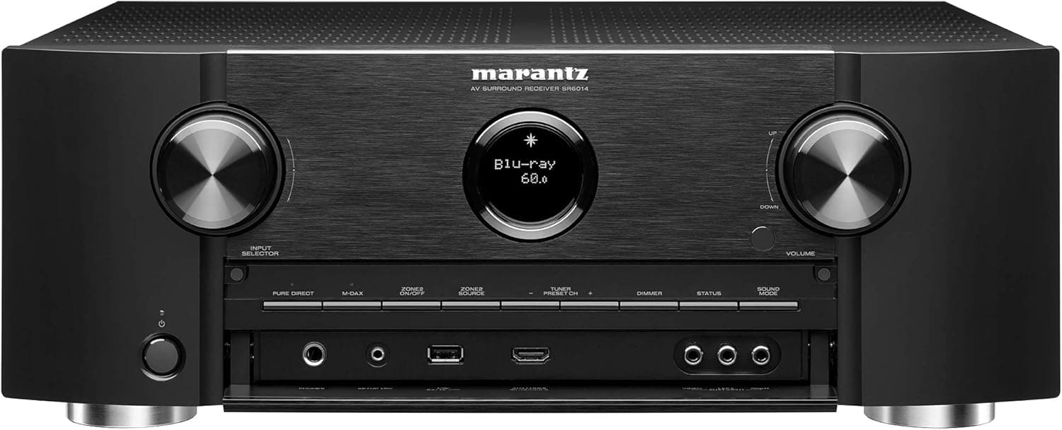 Marantz 4K UHD AV Receiver SR6014 - 9.2 Channel (2019 Model) | Latest Surround Sound Formats - IMAX Enhanced | Dolby Virtual Height Elevation | Amazon Alexa | Online Streaming | Home Automation