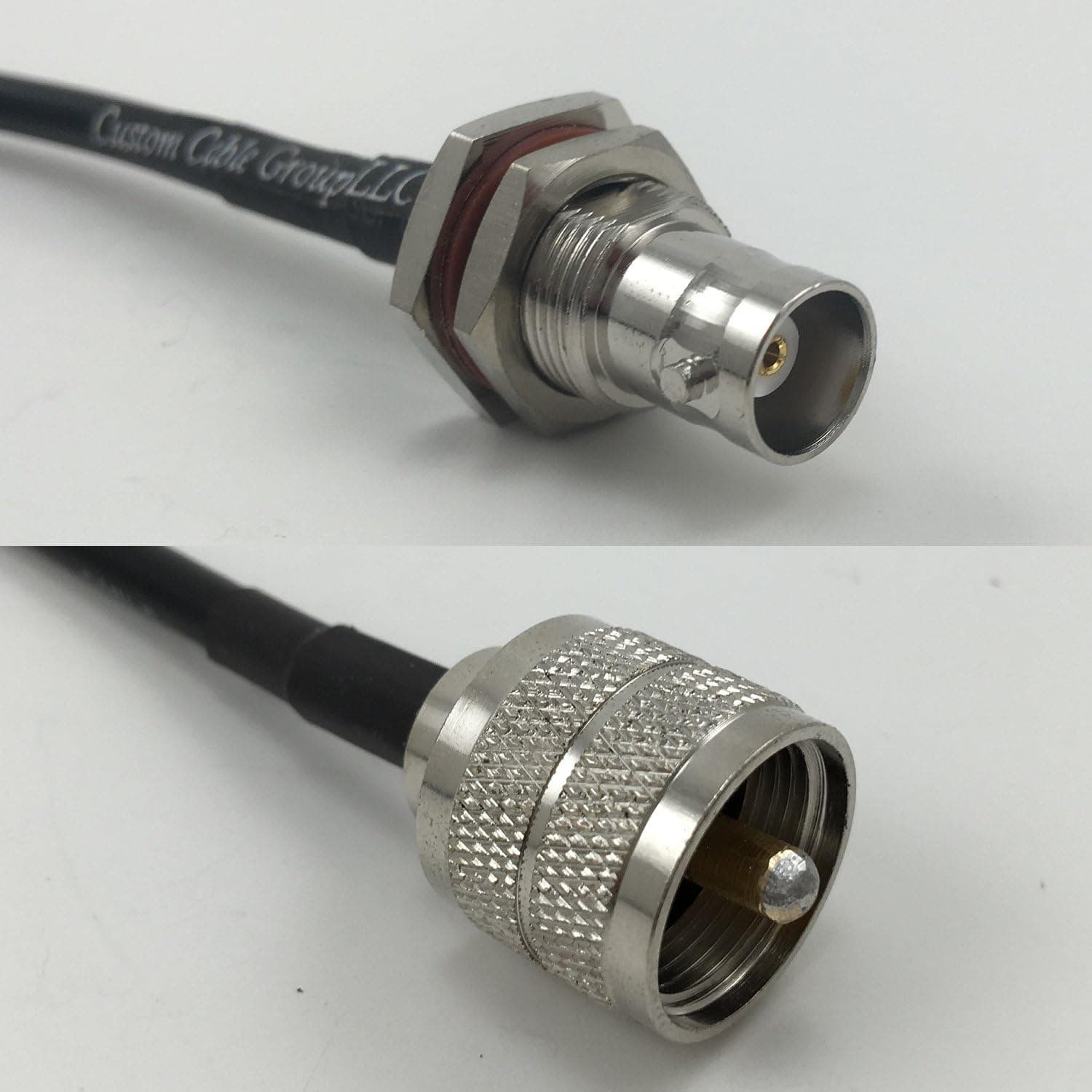 12 inch RGU178 BNC FEMALE BIG BULKHEAD to PL259 UHF Male Pigtail Jumper RF coaxial cable 50ohm Quick USA Shipping