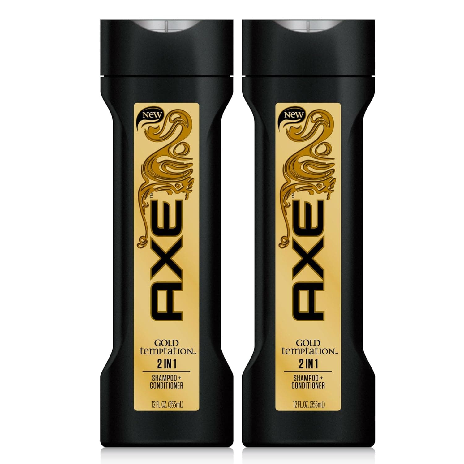 AXE 2 In 1 Shampoo + Conditioner, Gold Temptation, 12 Ounce (Pack of 2)