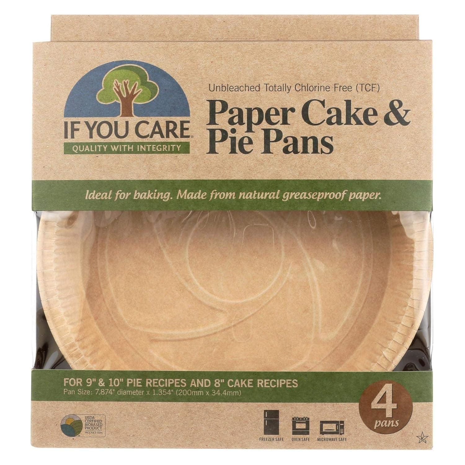 Iyc Cake/Pie Pan Cert Fsc Size 4ct Iyc Cake/Pie Pan Certified Fsc Paper 4ct