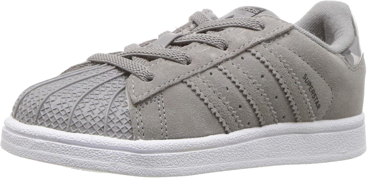 adidas Originals Baby Superstar Sneaker, Charcoal Solid Grey/Charcoal Solid Grey/White, 4 US Unisex Infant