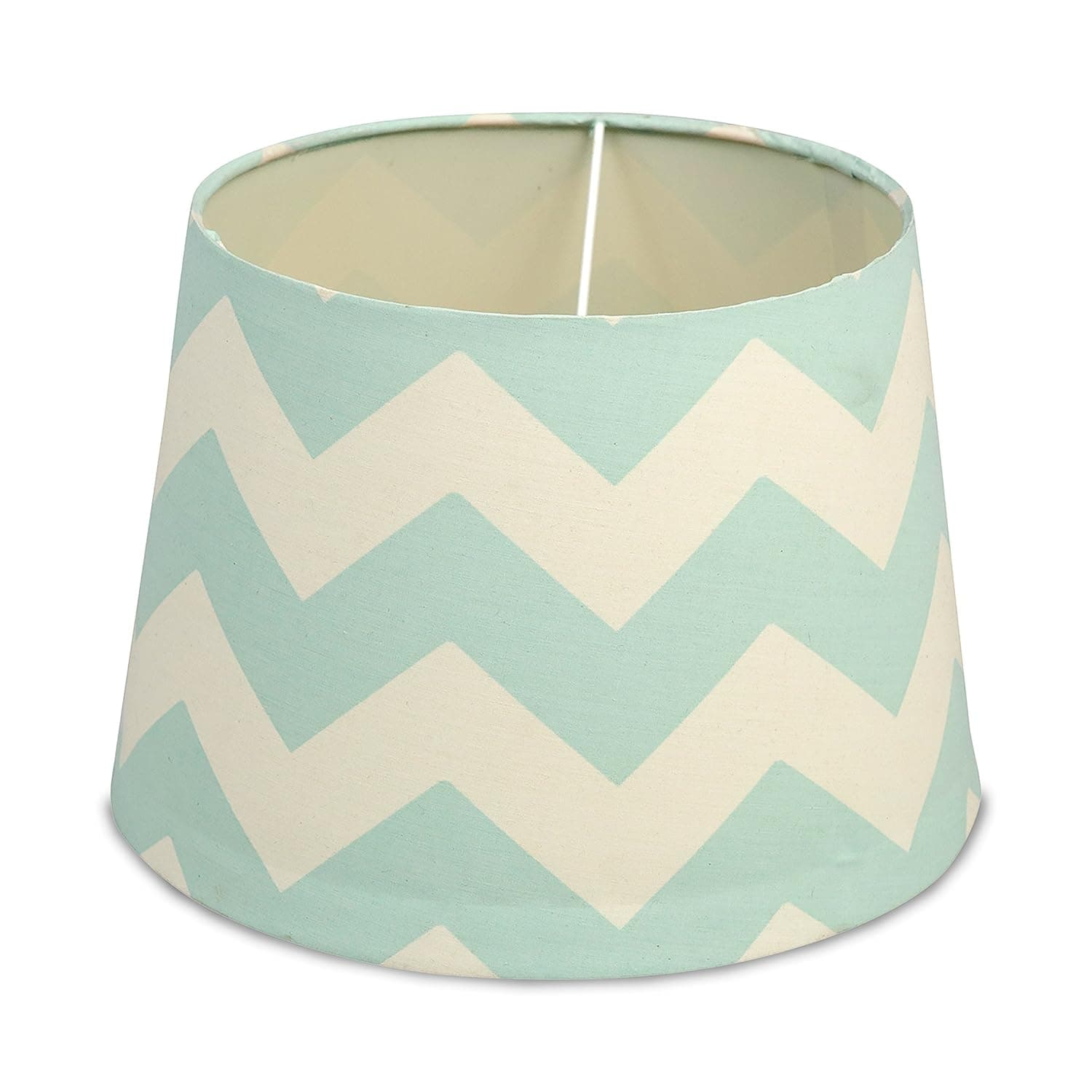 Lolli Living Aqua Zig Zag Lamp Shade. Chevron Lamp Shade for Baby Nursery Accent (10x10x7 inch).
