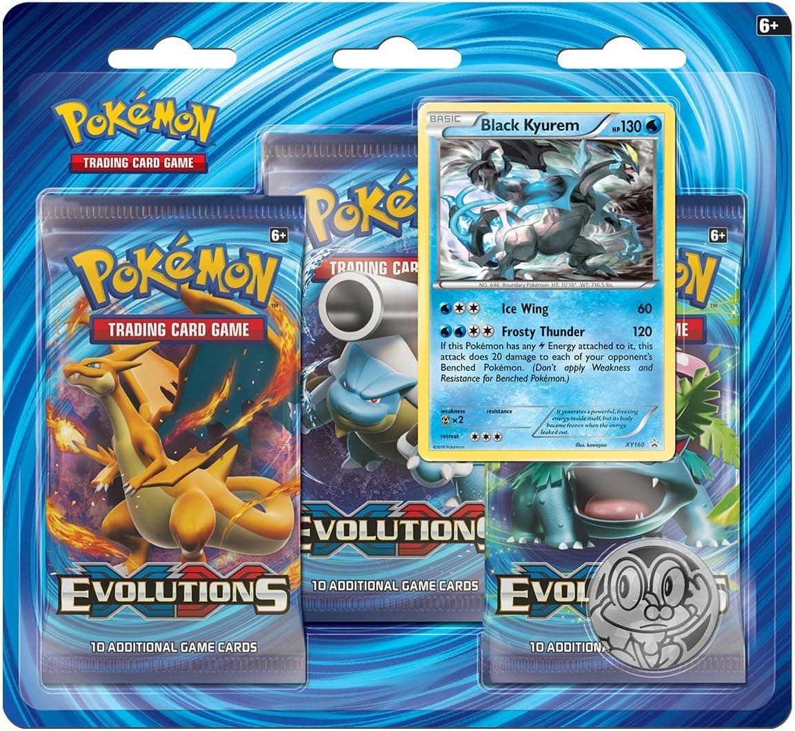 Pokemon TCG XY Evolutions Three-Booster Blister Card Game
