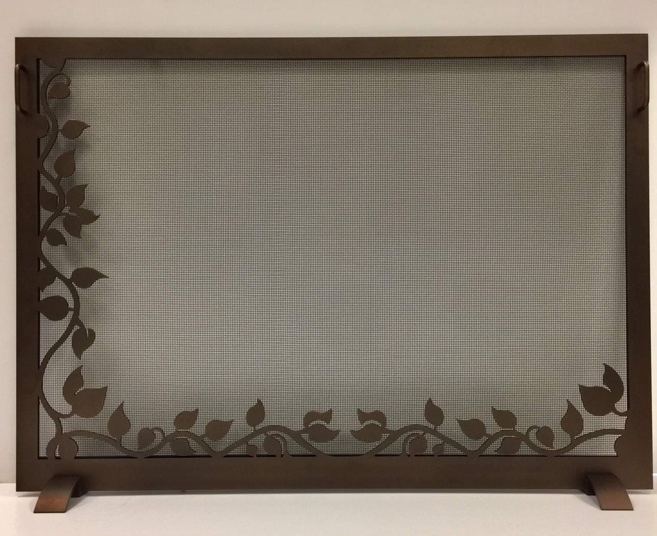 Design Specialties Fireplace Ivy Design Screen (Black, Large)