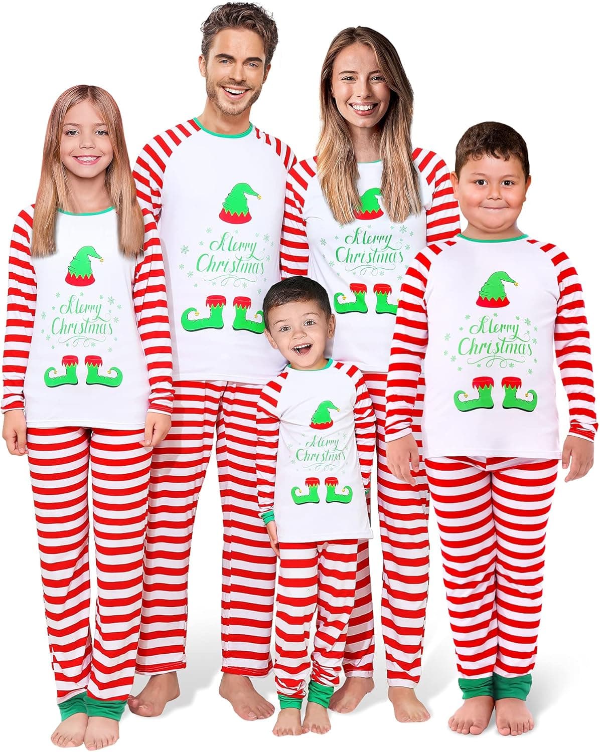 Rnxrbb Holiday Christmas Pajamas Family Matching Pjs Set Xmas Jammies for Couples Youth