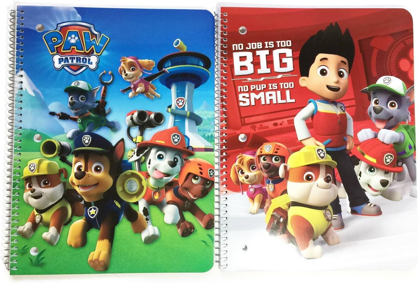 Nickelodeon Paw Patrol Ready for School Notebooks Bundle: 2 Items of Spiral Notebook For Kids
