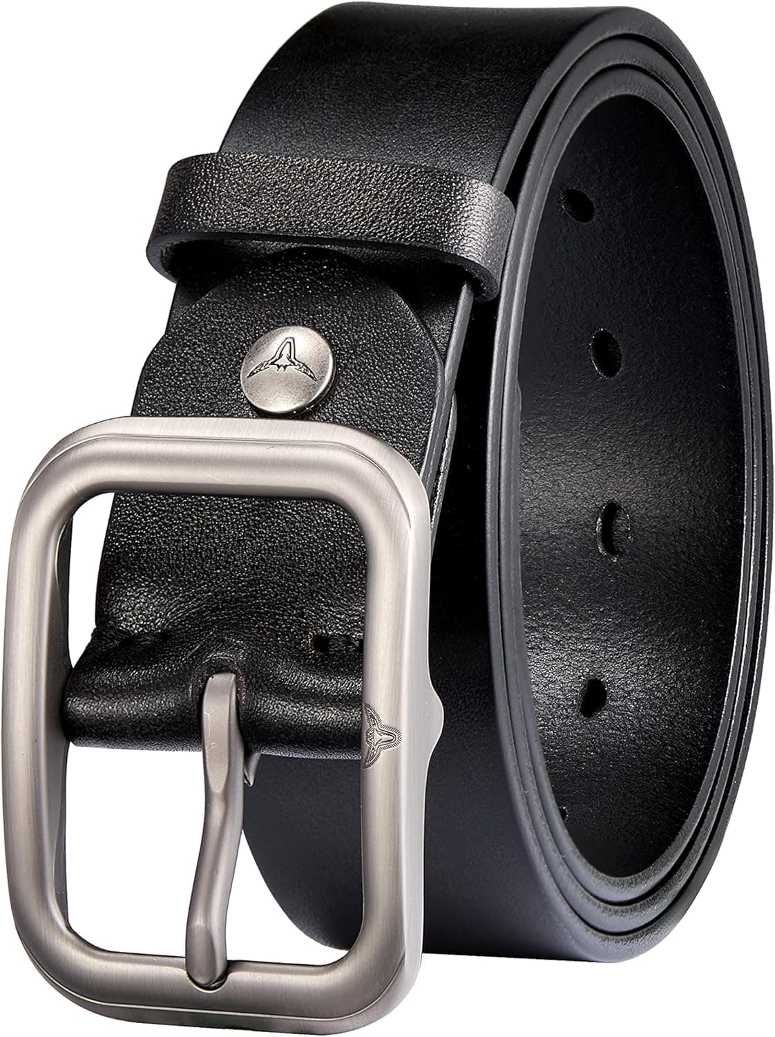 Men's Genuine Leather Belt, 1.5 inch Wide Casual Dress Belt, Classic and Fashion Design for Jeans Belt