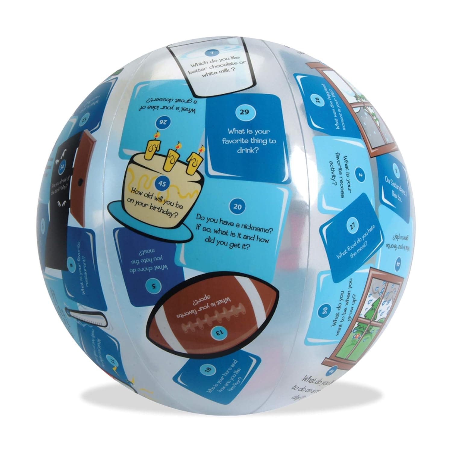 American Educational Vinyl Clever Catch Ice Breaker Primary Ball, 24" Diameter
