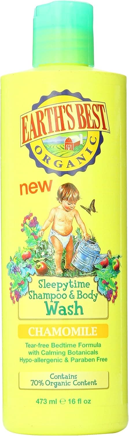 Earth's Best Sleepytime Shampoo & Body Wash Chamomile, 16 Ounce