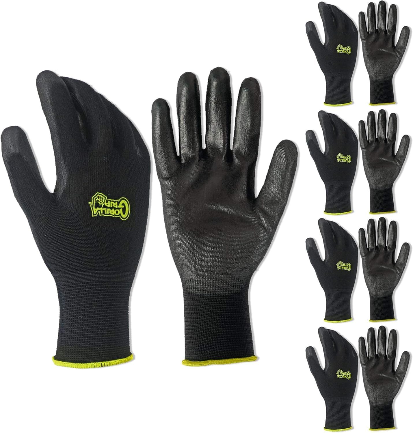 5 PACK Gorilla Grip Gloves - Medium