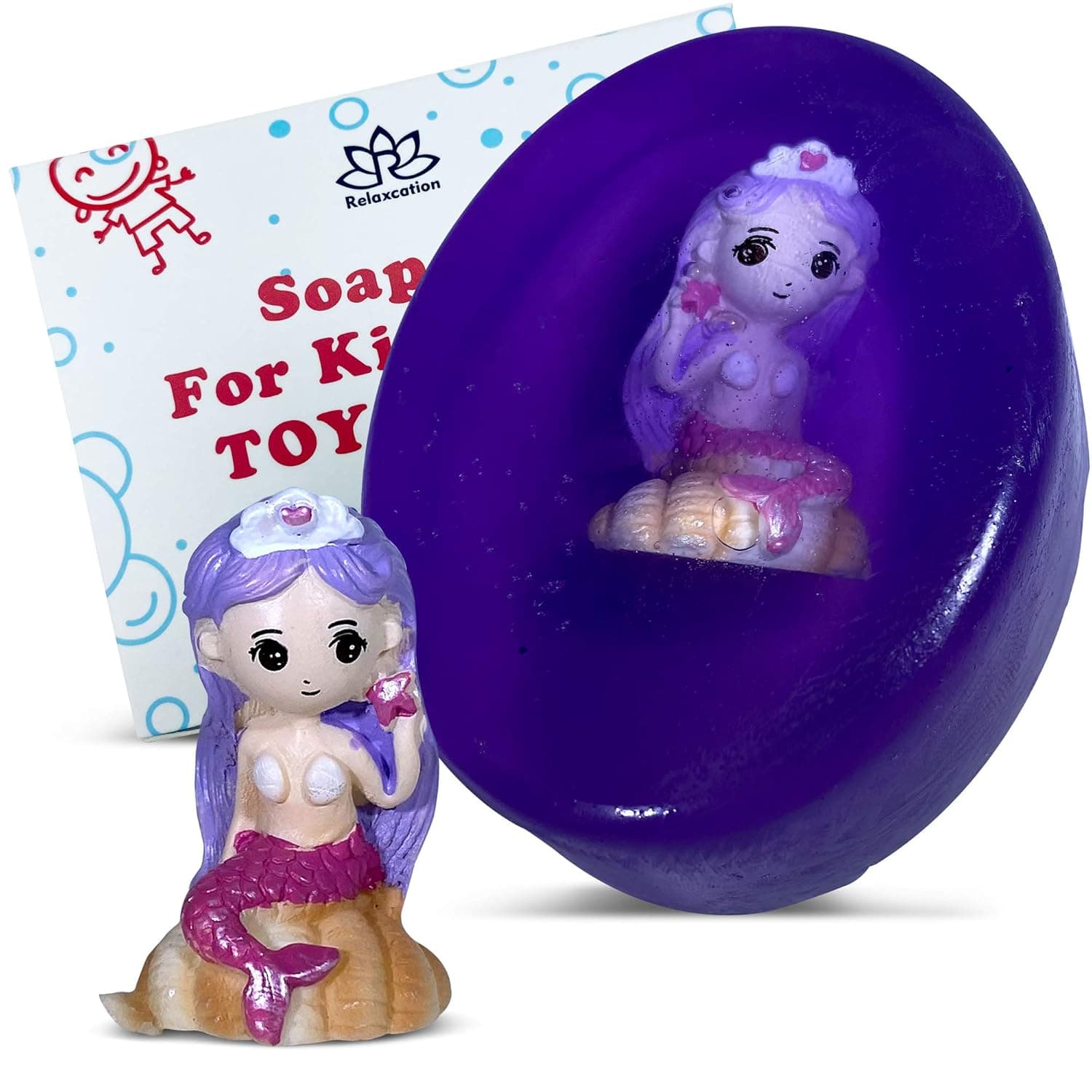 Relaxcation Soaps For Kids With Toys Inside (Mermaid)