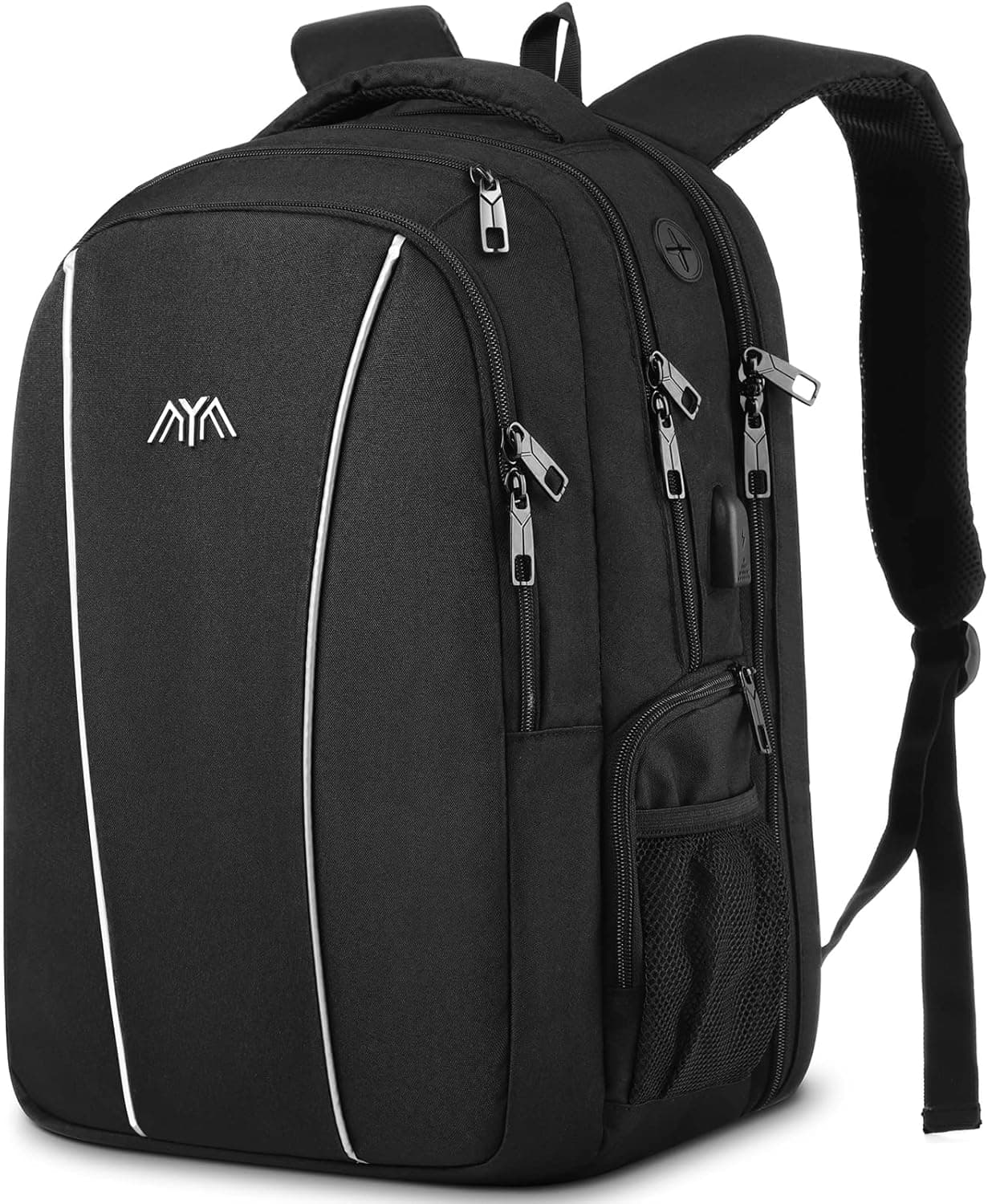 YAMTION Backpack for School College Work Business Office,Laptop Bookbag Computer Backpack with USB Charging Port for Men Women Teen Boys Girls,Travel TSA Approved
