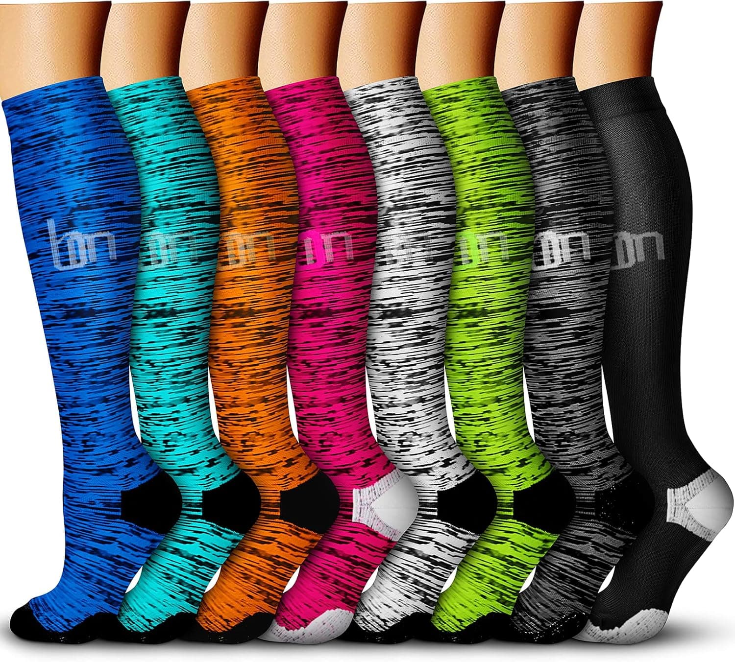 Compression Socks 15-20 mmHg is Best Athletic for Men & Women Running Flight Travel Nurses Pregnant