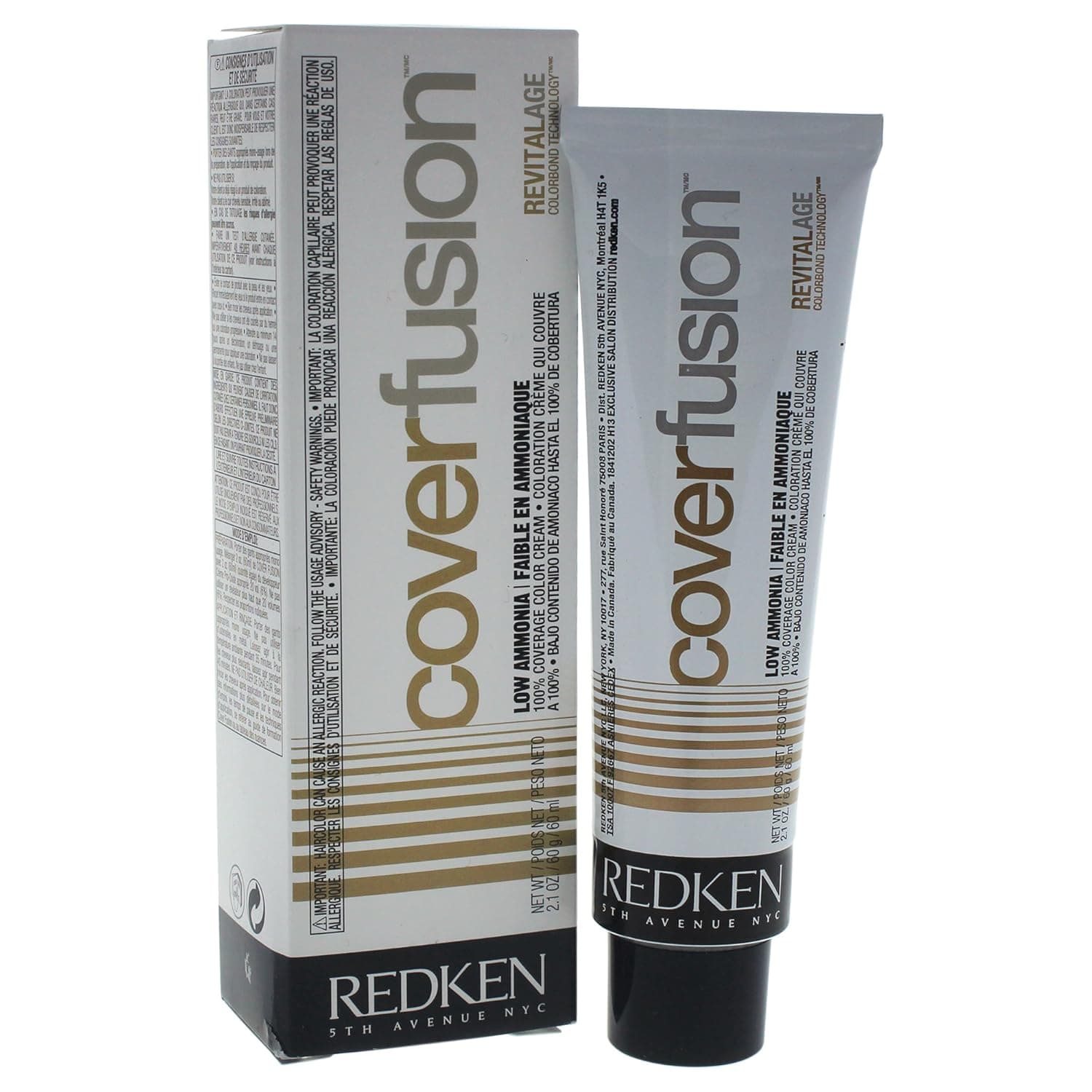 Redken Cover Fusion Low Ammonia, 6NBR Natural Brown Red, 2.1 oz