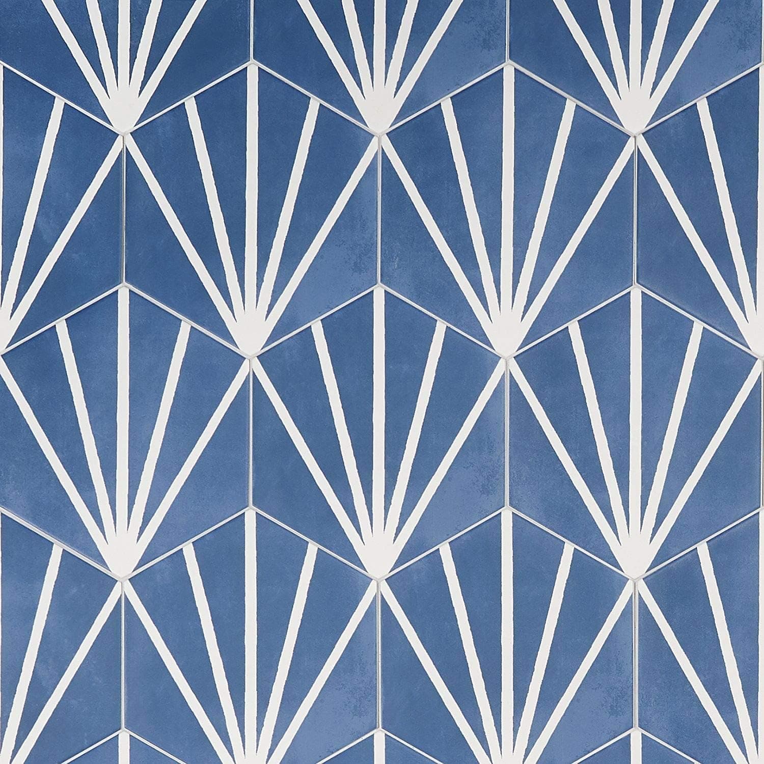 Eclipse Ray Blue 8" Hexagon Porcelain Matte Floor and Wall Tile (16 Pieces 6.03 Sq. Ft. / Box)