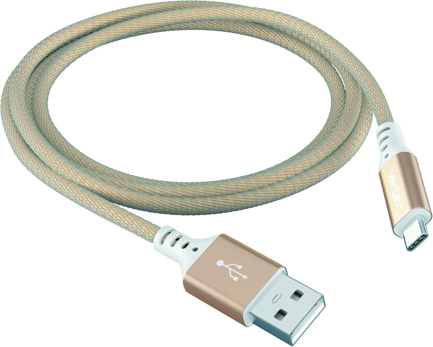 Ventev chargesync Alloy Cable, USB Type A-C, 4ft, Gold
