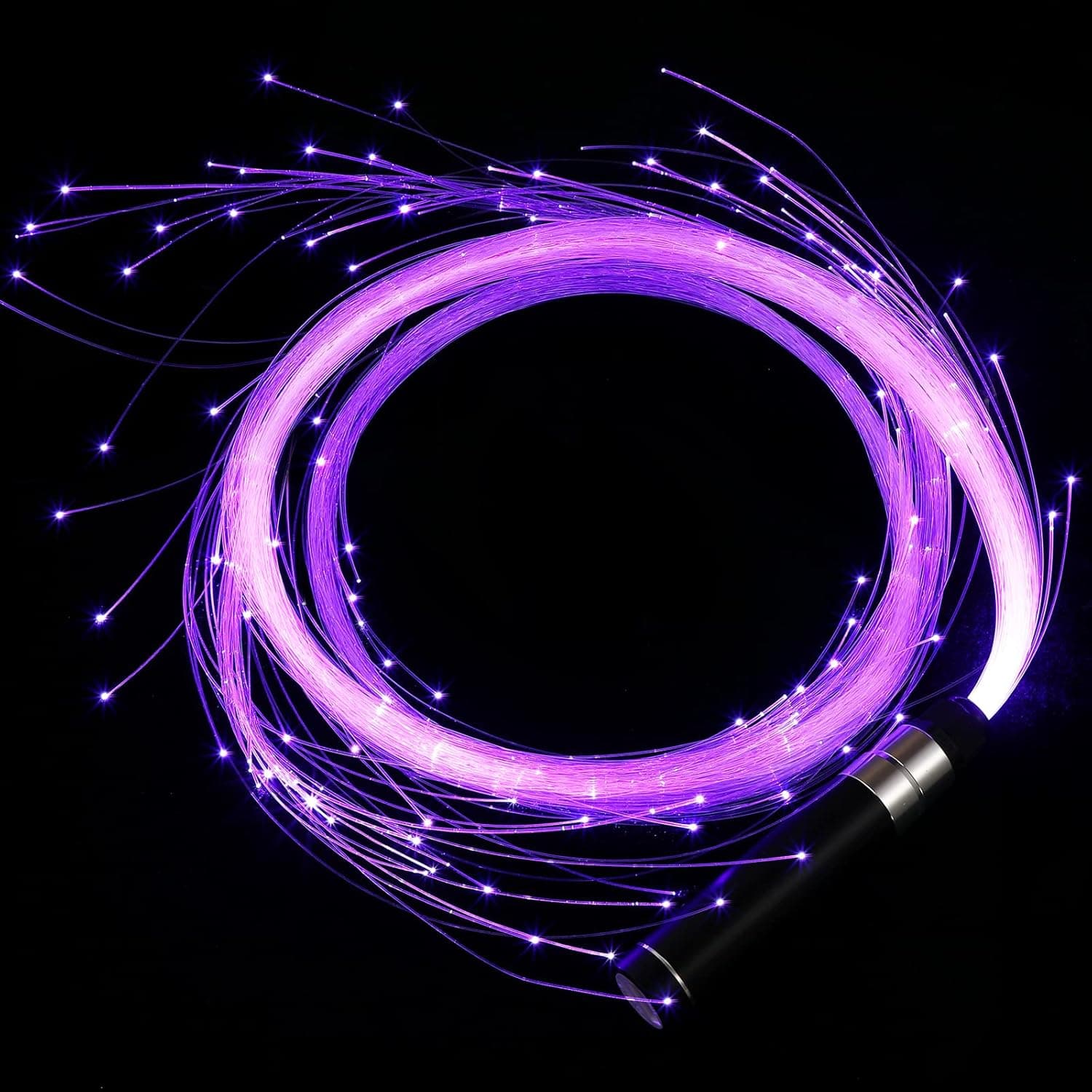 Uonlytech 1pc Fiber Optic Whip Pixel Whip Dance Whip Light Light up Rave Accessories for Party Dancing Show Music Festival