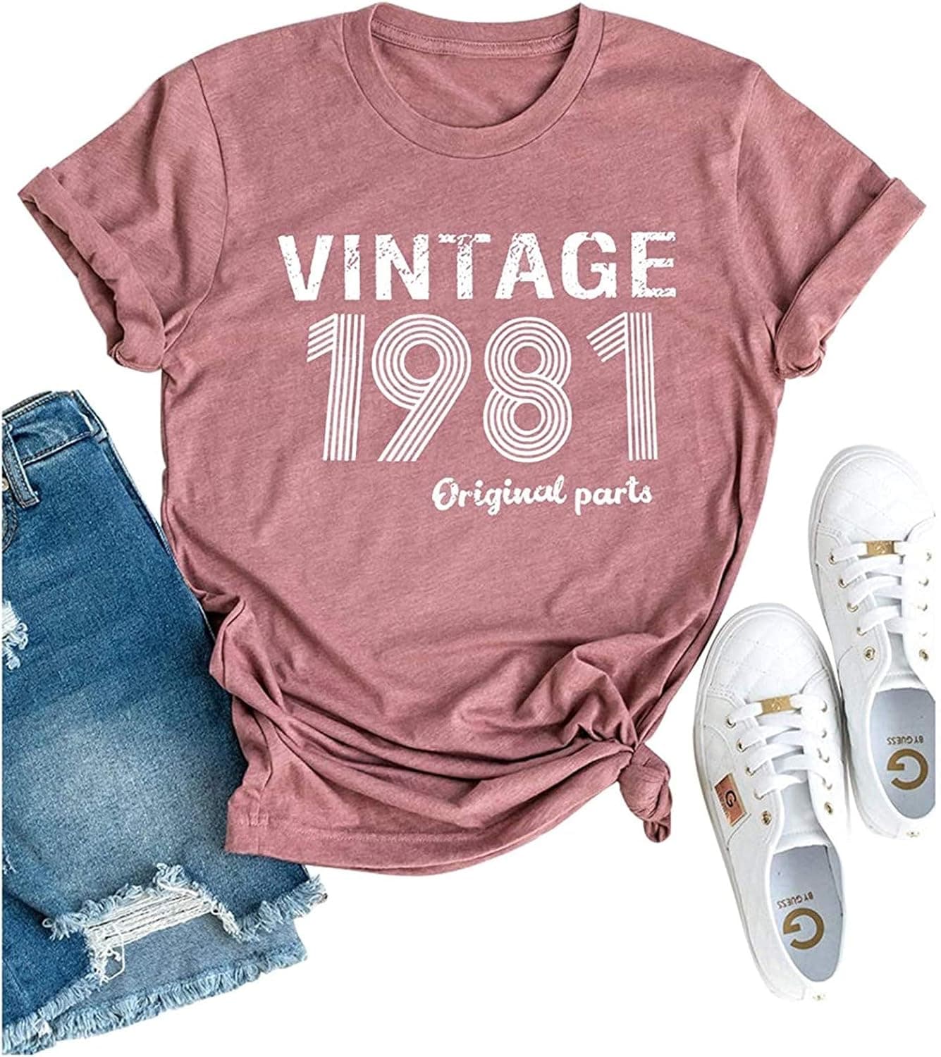 Vintage 1982 Shirt for Women 40th Birthday T Shirt Women 1982 Birthday Gifts Idea Shirts Retro Birthday Party Shirt Tops